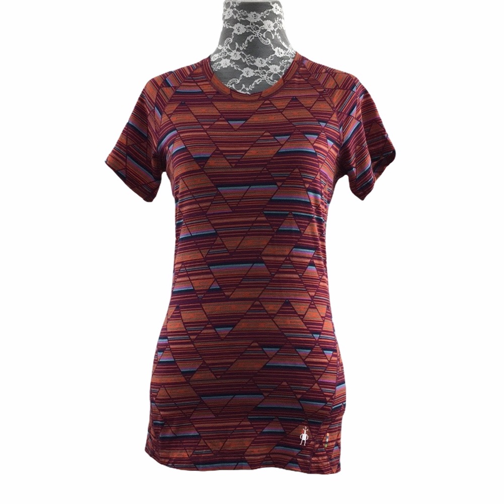 Smartwool Merino 150 Print Base Layer Top Habanero